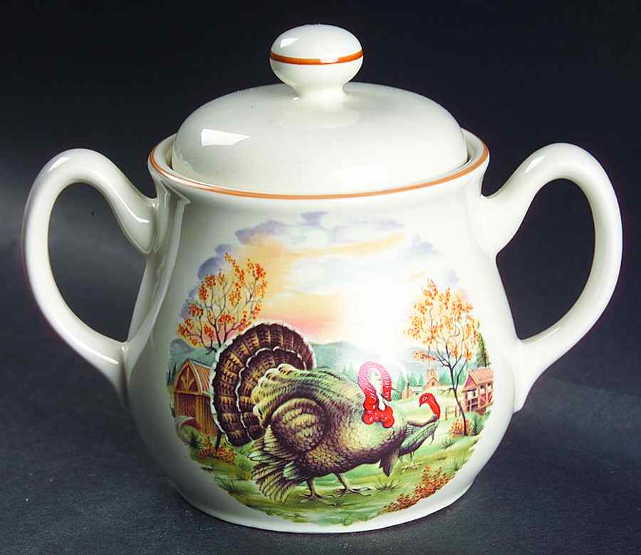 Autumn Sugar Bowl & Lid by Cuthbertson-1