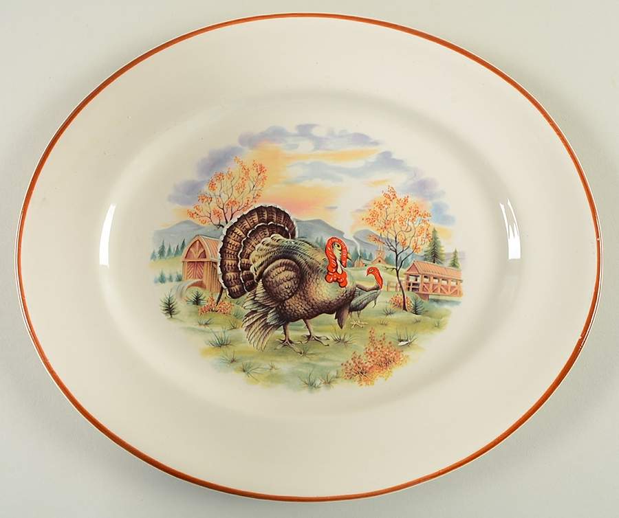 Autumn 11" Oval Serving Platter by Cuthbertson-1