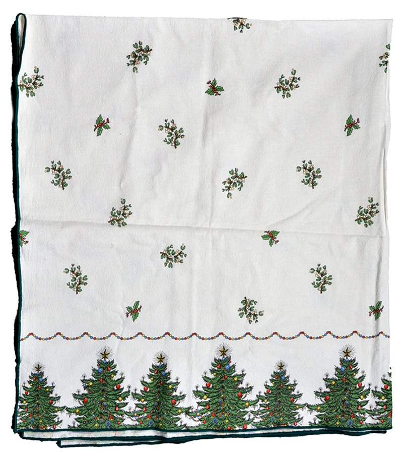 Christmas Tree (Narrow Green Band) 48" X 54" Rectangular Tablecloth by Cuthbertson-1