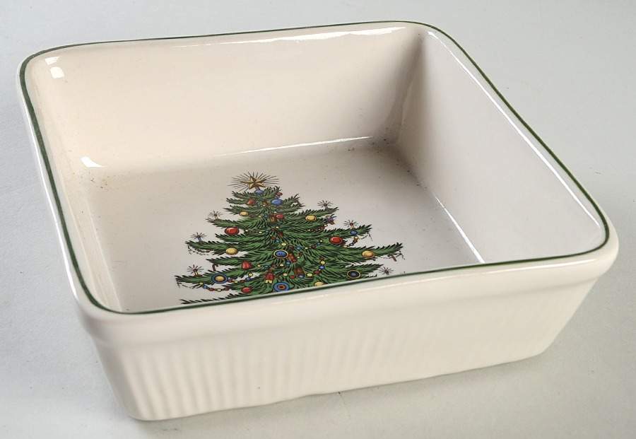 Christmas Tree (Narrow Green Band) Square Baker by Cuthbertson-1