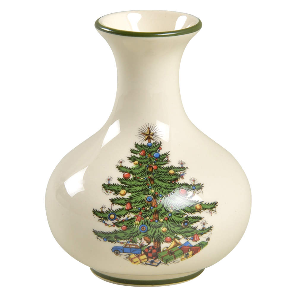 Christmas Tree (Narrow Green Band) 4" Bud Vase by Cuthbertson-1