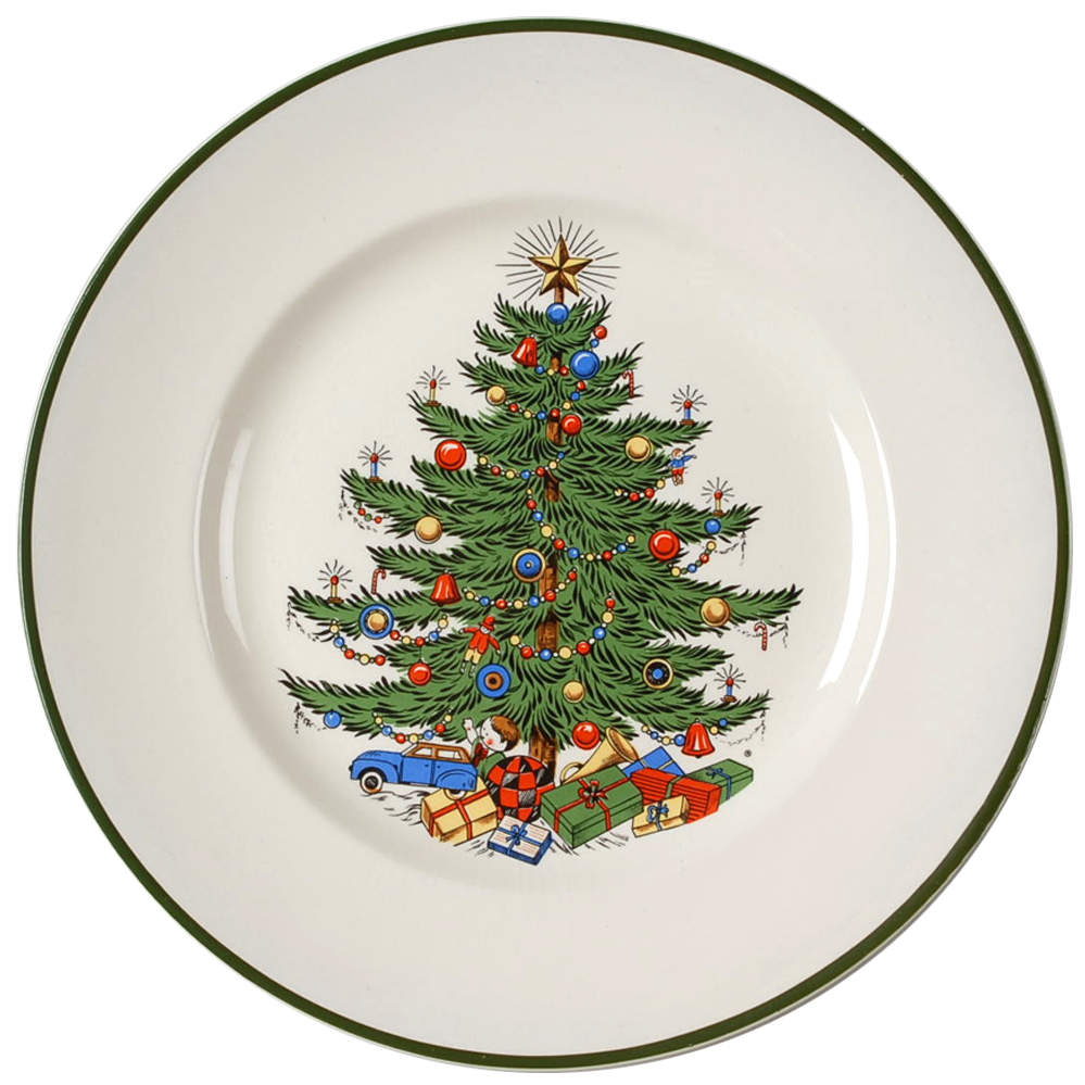 Christmas Tree (Narrow Green Band) Dinner Plate by Cuthbertson-1
