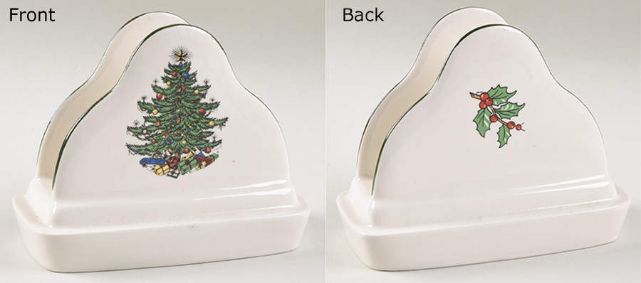Christmas Tree (Narrow Green Band) Napkin Holder by Cuthbertson-1