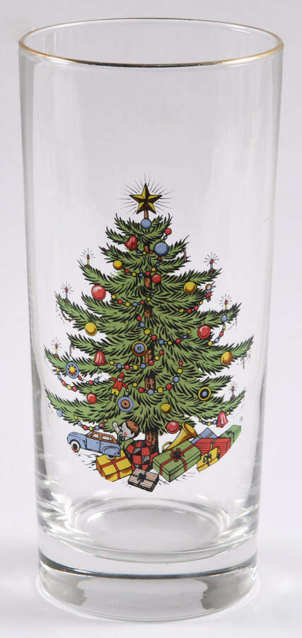 Christmas Tree (Narrow Green Band) Glassware Cooler by Cuthbertson-1