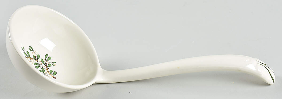 Christmas Tree (Narrow Green Band) Tureen Ladle by Cuthbertson-1