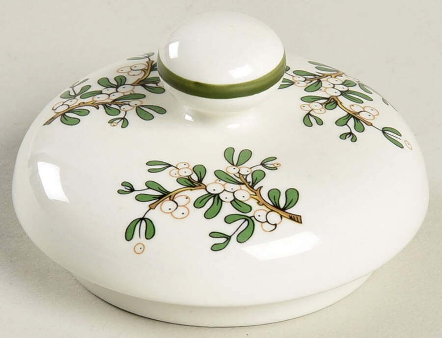 Christmas Tree (Narrow Green Band) Lid for Sugar Bowl by Cuthbertson-1