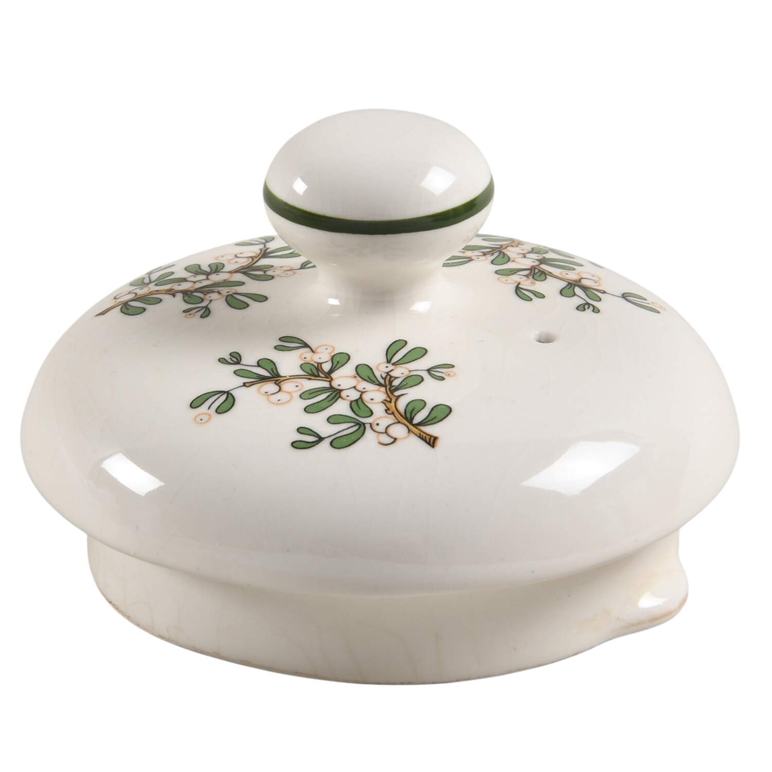 Christmas Tree (Narrow Green Band) Lid for Teapot by Cuthbertson-1