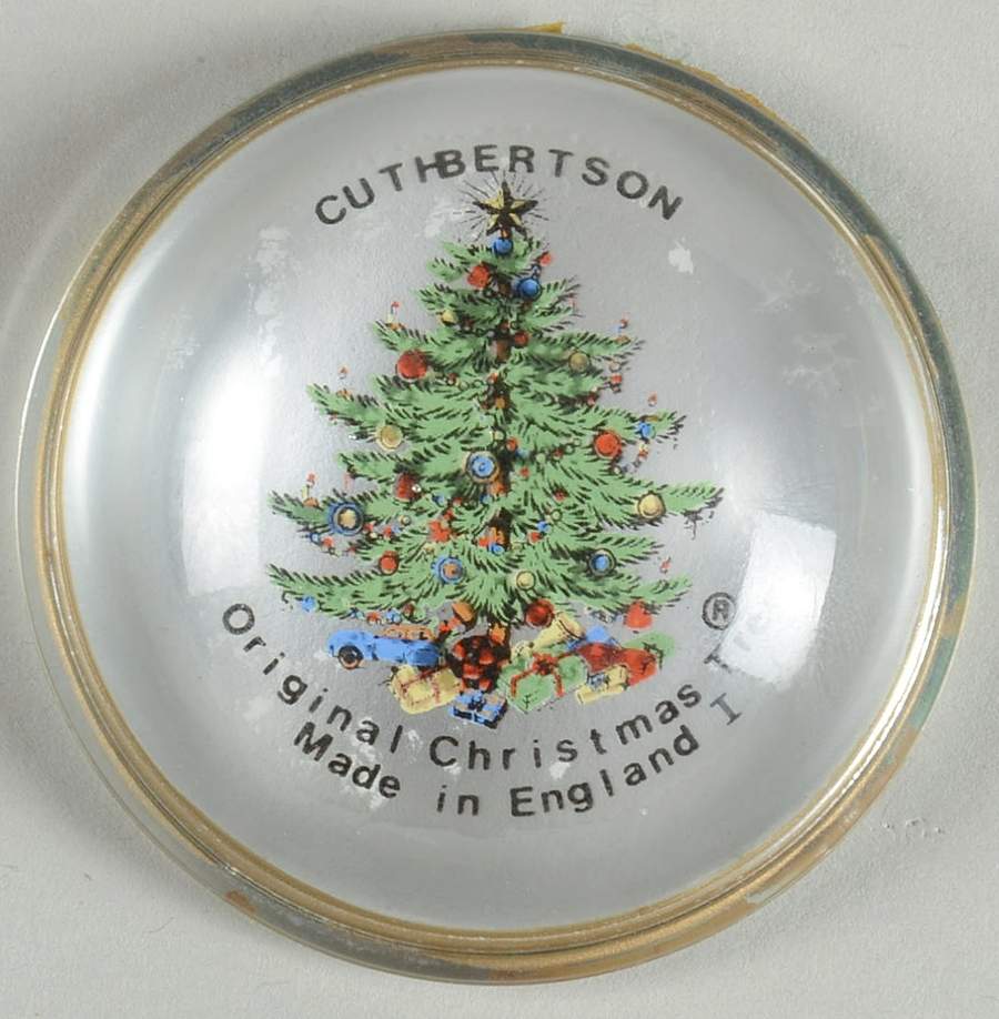 Christmas Tree (Narrow Green Band) Paperweight by Cuthbertson-1