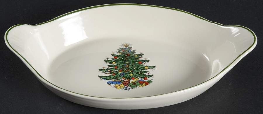 Christmas Tree (Narrow Green Band) 10" Augratin by Cuthbertson-1