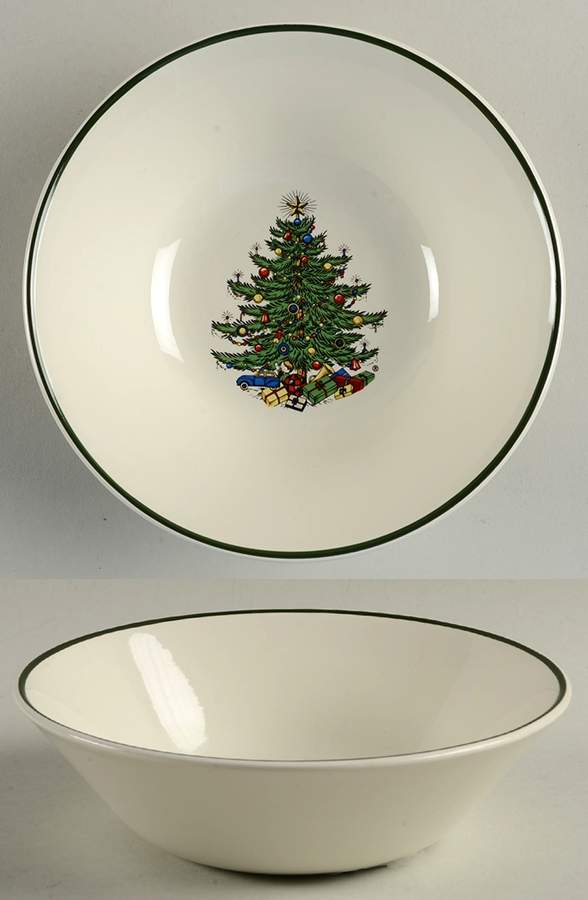 Christmas Tree (Narrow Green Band) Child's Bowl by Cuthbertson-1