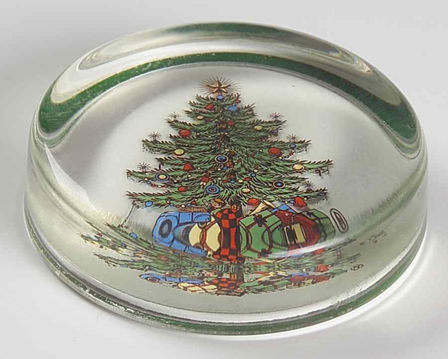 Christmas Tree (Narrow Green Band) Paperweight by Cuthbertson-1