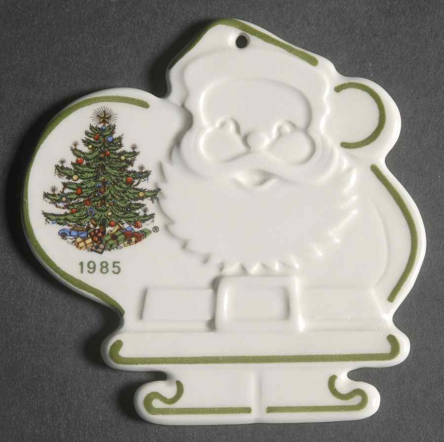 Christmas Tree (Narrow Green Band) Santa Ornament by Cuthbertson-1