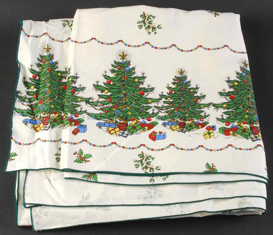 Christmas Tree (Narrow Green Band) 60" X 120" Rectangular Tablecloth by Cuthbertson-1