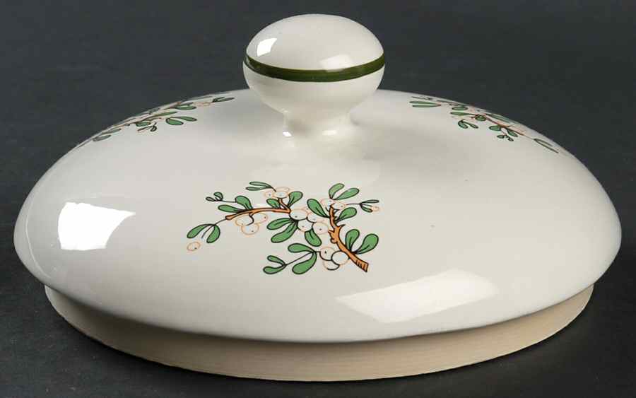 Christmas Tree (Narrow Green Band) Lid for Cookie Jar by Cuthbertson-1