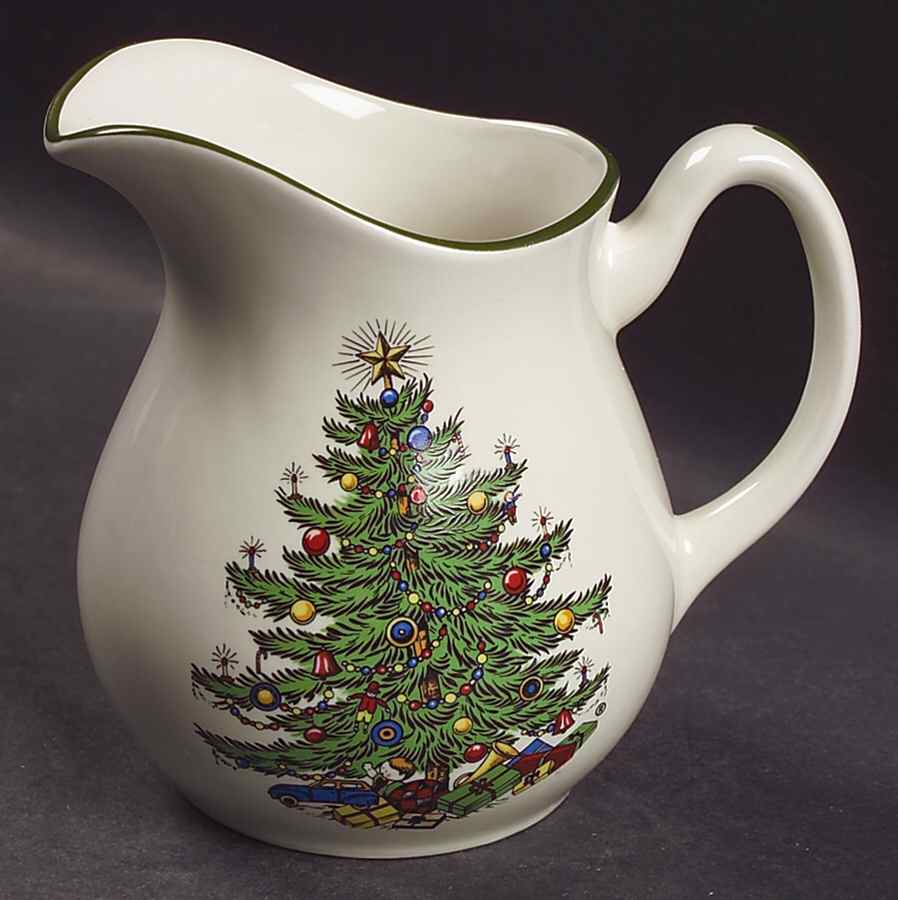Christmas Tree (Narrow Green Band) Creamer by Cuthbertson-1