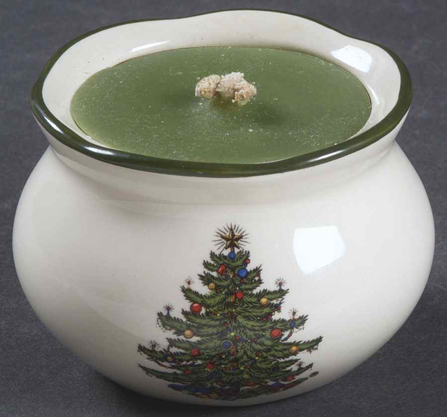 Christmas Tree (Narrow Green Band) Votive Candleholder by Cuthbertson-1