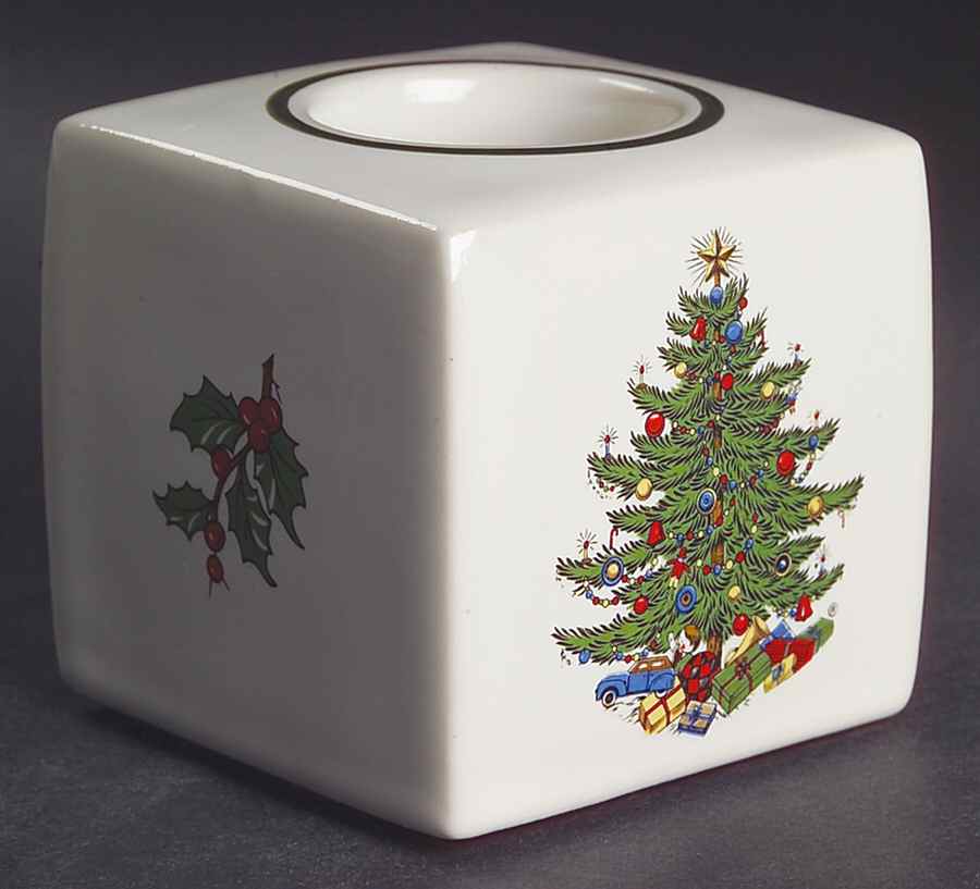 Christmas Tree (Narrow Green Band) Votive Candleholder by Cuthbertson-1