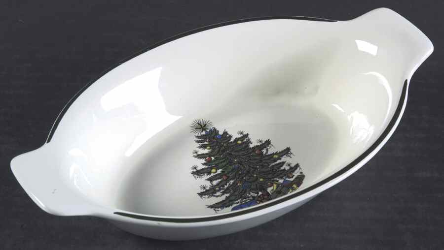 Christmas Tree (Narrow Green Band) 9" Augratin by Cuthbertson-1