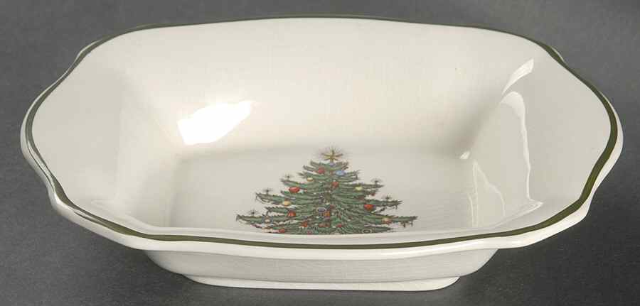 Christmas Tree (Narrow Green Band) Small Candy Dish by Cuthbertson-1