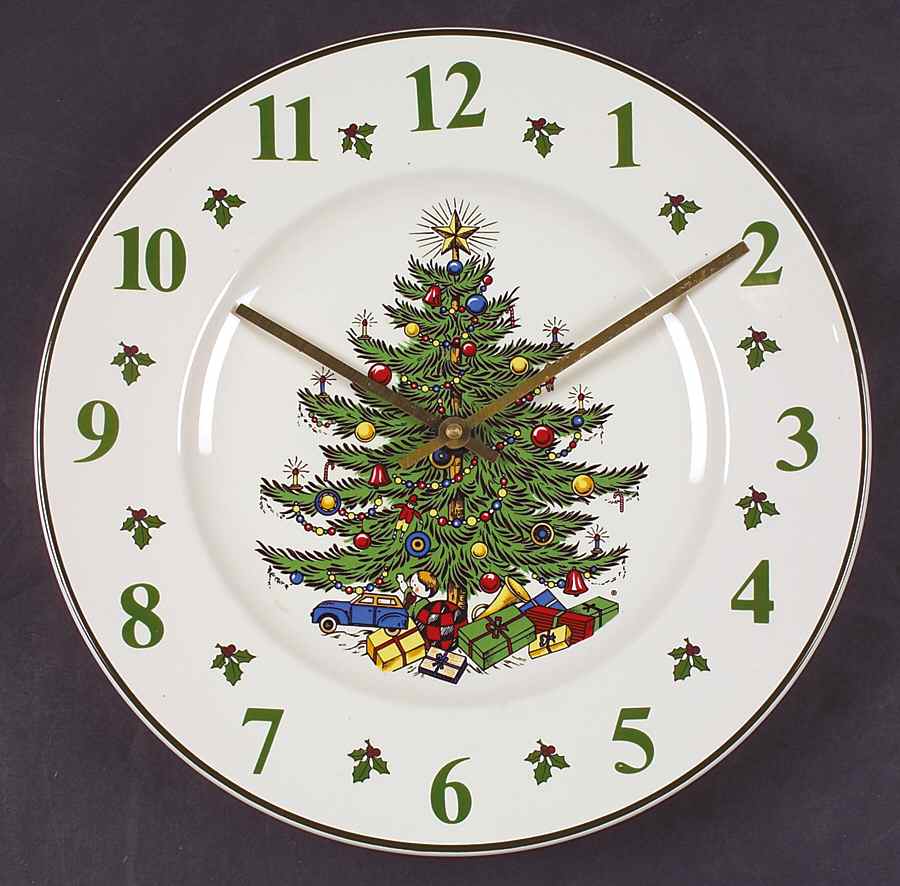 Christmas Tree (Narrow Green Band) Clock Plate by Cuthbertson-1