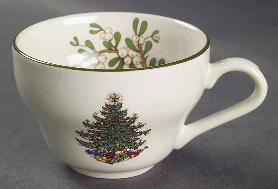 Christmas Tree (Narrow Green Band) Flat Cup by Cuthbertson-1