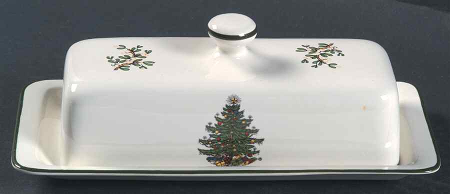 Christmas Tree (Narrow Green Band) 1/4 Lb Covered Butter by Cuthbertson-1