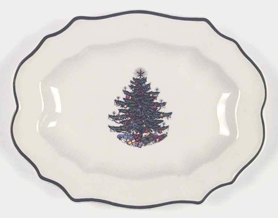 Christmas Tree (Narrow Green Band) Mint Tray by Cuthbertson-1