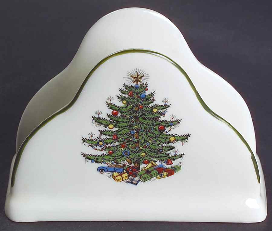 Christmas Tree (Narrow Green Band) Napkin Holder by Cuthbertson-1