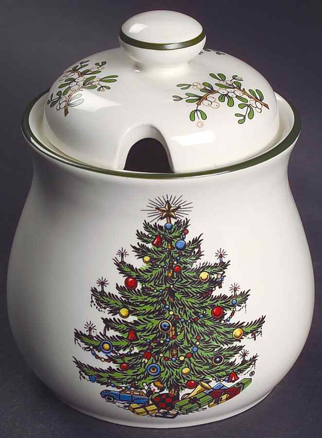 Christmas Tree (Narrow Green Band) Jam/Jelly & Lid by Cuthbertson-1