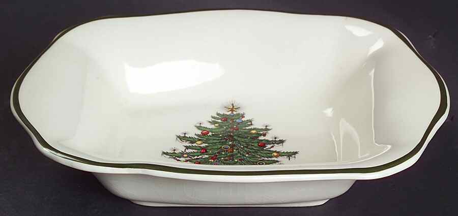 Christmas Tree (Narrow Green Band) Nut Dish by Cuthbertson-1