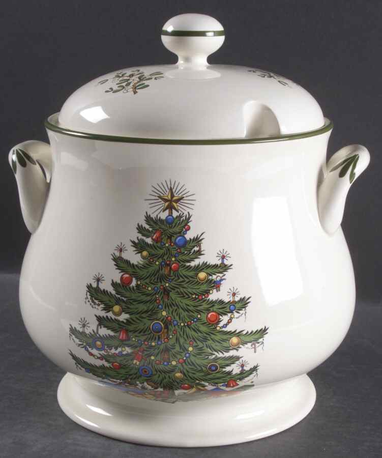 Christmas Tree (Narrow Green Band) Tureen &  Lid by Cuthbertson-1