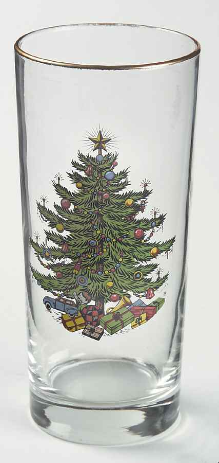 Christmas Tree (Narrow Green Band) 16 Oz Glassware Tumbler by Cuthbertson-1