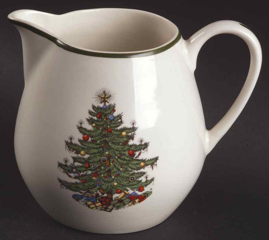 Christmas Tree (Narrow Green Band) 12 Oz Pitcher by Cuthbertson-1
