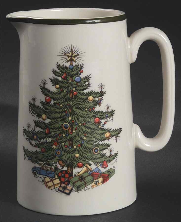 Christmas Tree (Narrow Green Band) 20 Oz Pitcher by Cuthbertson-1