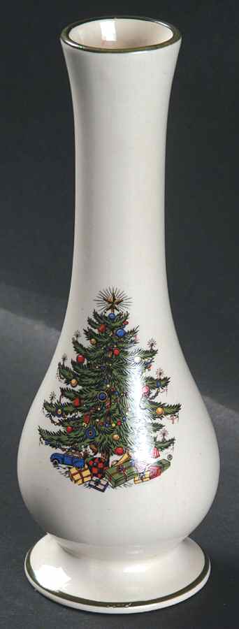 Christmas Tree (Narrow Green Band) 6" Bud Vase by Cuthbertson-1