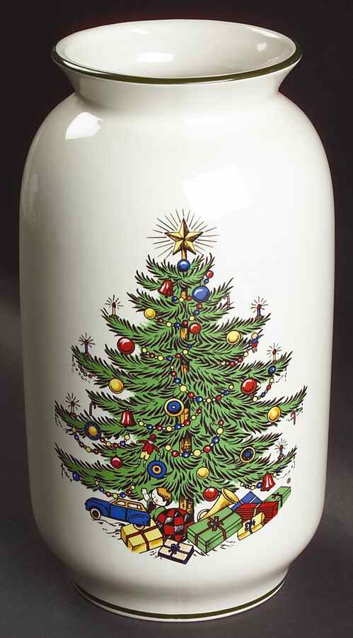Christmas Tree (Narrow Green Band) 8" Vase by Cuthbertson-1
