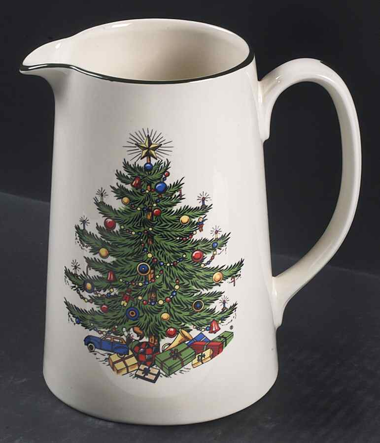 Christmas Tree (Narrow Green Band) 32 Oz Pitcher by Cuthbertson-1