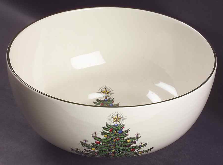 Christmas Tree (Narrow Green Band) Punch Bowl by Cuthbertson-1