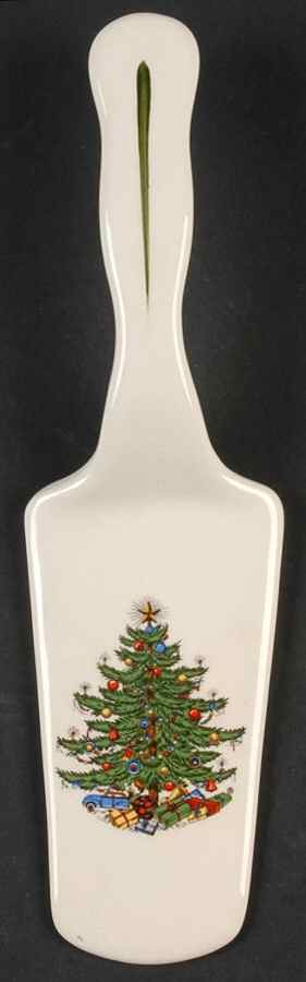 Christmas Tree (Narrow Green Band) Solid Ceramic Pie/Cake Server by Cuthbertson-1