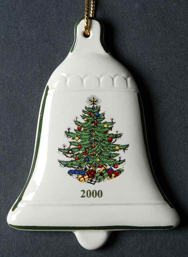 Christmas Tree (Narrow Green Band) Bell Ornament by Cuthbertson-1