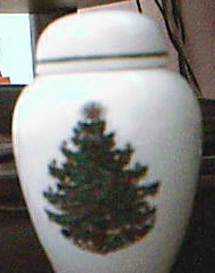 Christmas Tree (Narrow Green Band) Small Ginger Jar & Lid by Cuthbertson-1