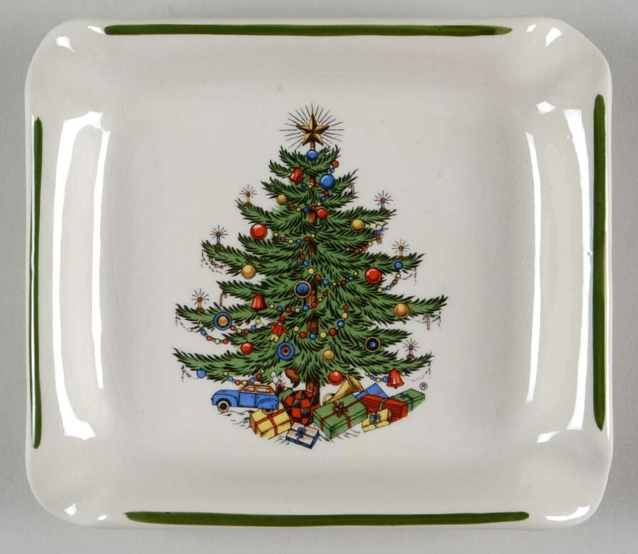 Christmas Tree (Narrow Green Band) Small Ashtray by Cuthbertson-1