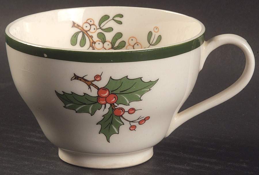 Christmas Tree (Wide Green Band) Footed Cup by Cuthbertson-1