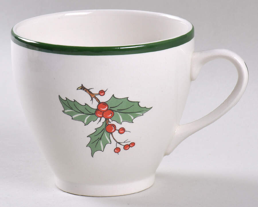 Christmas Tree (Wide Green Band) Saucer for Oversized Cup by Cuthbertson-1