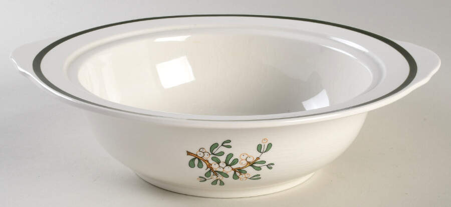 Christmas Tree (Wide Green Band) Round Vegetable No Lid by Cuthbertson-1