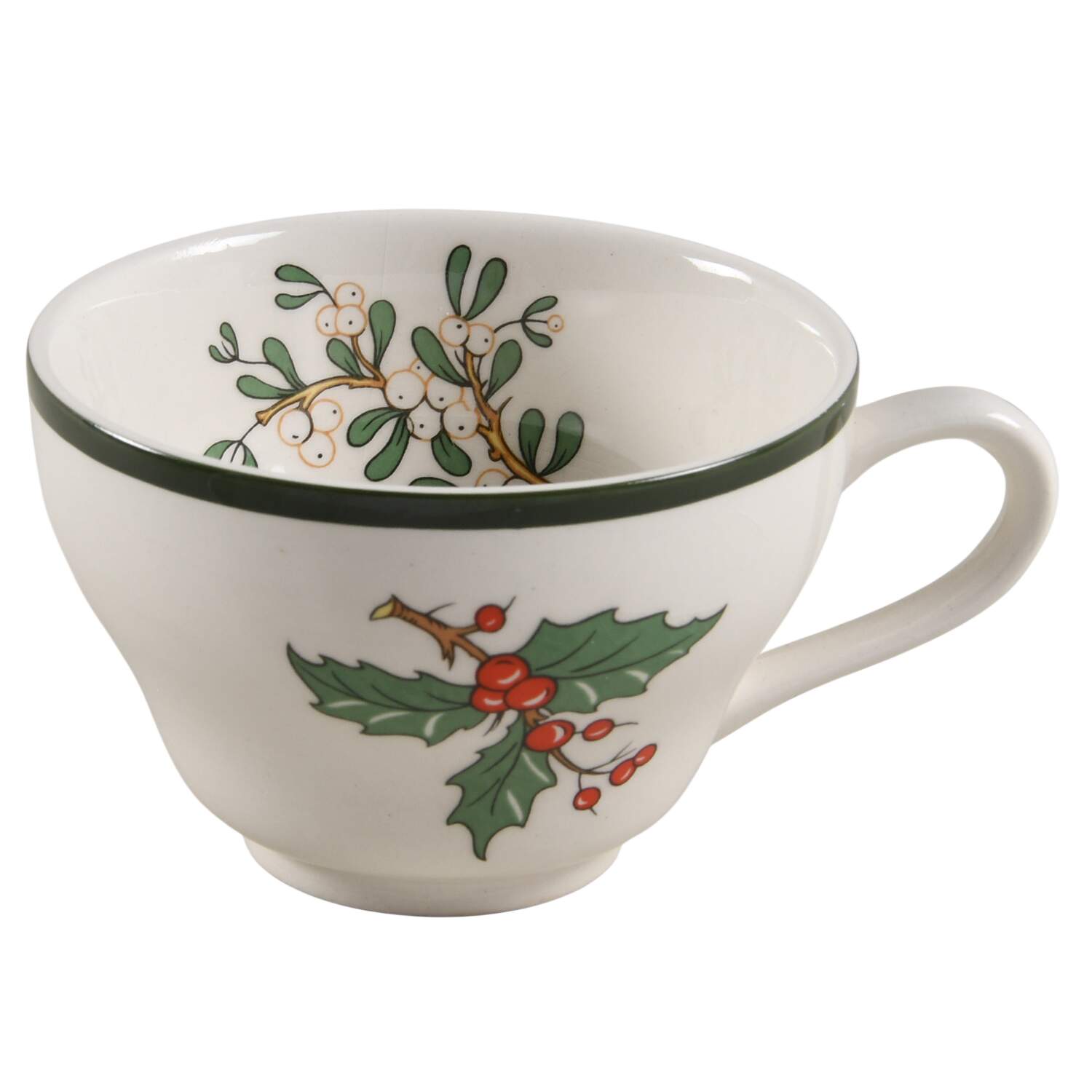 Christmas Tree (Wide Green Band) Footed Cup by Cuthbertson-1