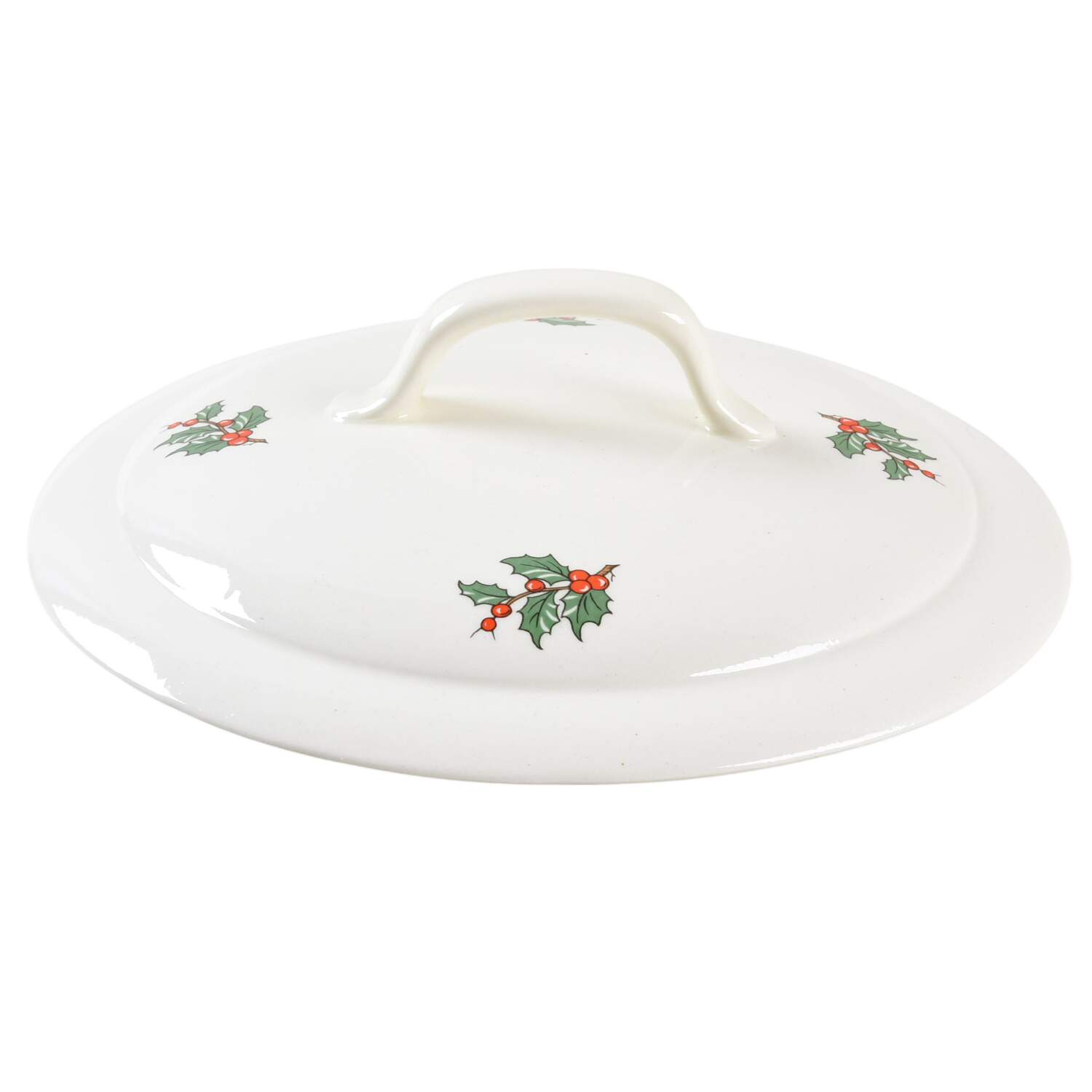 Christmas Tree (Wide Green Band) Lid for 1.5 Qt Round Casserole by Cuthbertson-1