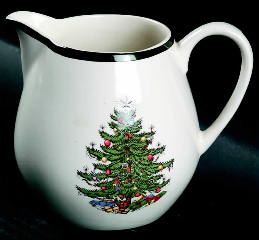 Christmas Tree (Wide Green Band) 16 Oz Pitcher by Cuthbertson-1