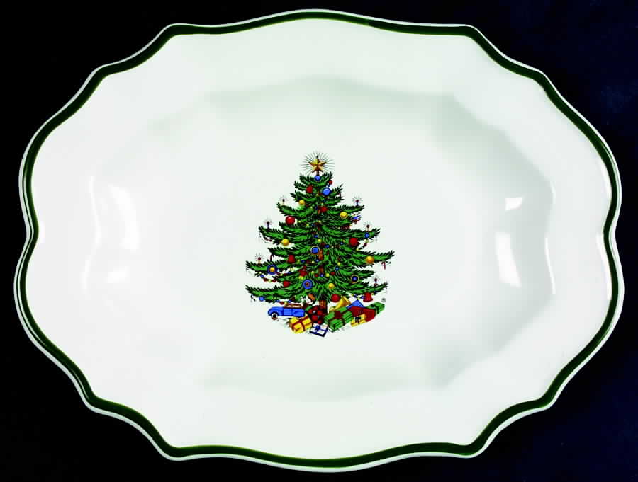 Christmas Tree (Wide Green Band) Mint Tray by Cuthbertson-1