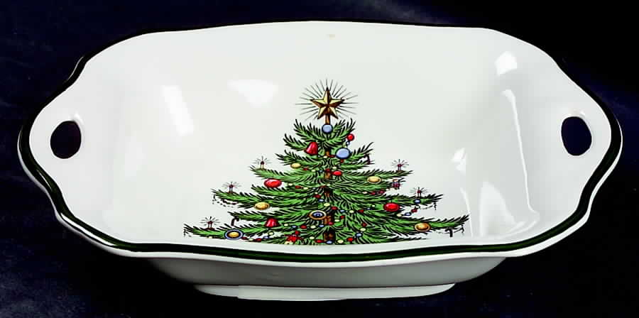 Christmas Tree (Wide Green Band) Nut Dish by Cuthbertson-1